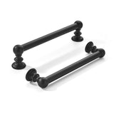 khtumeware 10 Pack 5 inch(128mm) Hole Center Black Cabinet Pulls Solid Heavy-Duty Matte Black Kitchen Cabinet Hardware for Drawe
