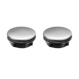 2 Pack Sink Faucet Hole Cover Kitchen Sink Plug Brushed Stainless Steel Hole Cover Soap Dispenser Cover for Dia 0.98 to 1.18 inch(Short)
