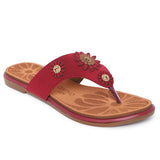 Ortho Joy Women'S Extra-Soft Doctor Slippers (Red),Maroon,7,B09WDVWLMQ