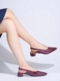 Shoetopia Solid Pointed Toe Cherry Pumps For Women & Girls /Eu41,Cherry,8,B0FF3G66M7