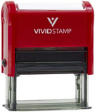 Please Note New Address Self Inking Rubber Stamp (Red Ink) Medium