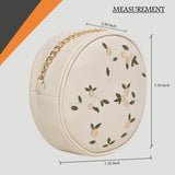Adisa Women Girls Round Embroided Sling Bag (Off White),Off White,,B09N2GRH56