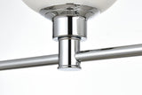 Living District Cordelia 2-Light Iron/Glass Bath Sconce In Brass/Frosted White