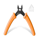 VCELINK Micro Precision Wire Cutter Spring Loaded, 5-Inch Flush Cutter Pliers, Nippers, Small Side Cutter for Electronics, Zip T