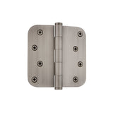 Grandeur Hardware 819978 4 Button Tip Residential Hinge with 5/8 Radius Corners in Antique Pewter, 4 x 4