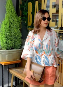 Anni Designer Women'S Tunics Tops Rayon Viscose Printed Short Shirt Top For Women (Digod White_Xl_White_X-Large),White,XL,Rayon,Modern,