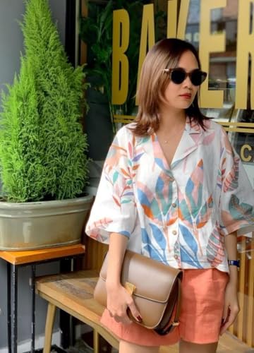 Anni Designer Women'S Tunics Tops Rayon Viscose Printed Short Shirt Top For Women (Digod White_4Xl_White_Xxxx-Large),White,4XL,,,