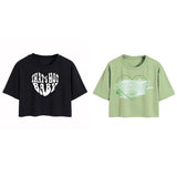 Toplot Tops For Women || Western Tops For Woman Stylish || Crop T-Shirt Western Pack Of 2 (Combo-Top-5256-Blk-Pst-M),Black-Pista,,B0F6NFTZ53