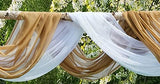 WARM HOME DESIGNS 6 Yards Long Caramel Gold Fabric By The Yard. 55 Wide Sheer Bulk Fabric for Bed Canopy Curtains, Wedding Arch 