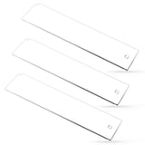 PEUTIER 3pcs Snowboard Wax Plastic Scraper, 9 x 2.2 Inches - 4mm Thick - Transparent Ski Snowboard Plastic Wax Scraper for Remov