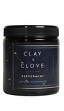 Clay & Clove Natural Toothpaste, in Glass Jar, Bentonite Clay, SLS Free, Natural Peppermint, 3-Month Supply Made in USA