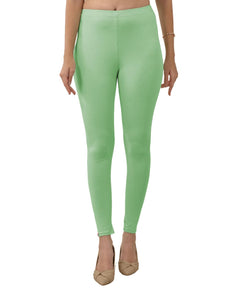 Lyra Women Solid Premium Cotton Ankle Length Leggings | Mid-Waist | Fashionwear