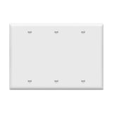 ENERLITES Blank Device Wall Plate, Blank Outlet Cover, Gloss Finish, Standard Size 3-Gang 4.5 x 6.38, Polycarbonate Thermoplasti