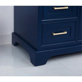 Elegant Decor Americana 48 Solid Wood And Metal Single Bathroom Vanity In Blue