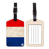 Nutcase Designer Luggage Travel Baggage Tags Single Tag With Name Card Inside Red White & Blue