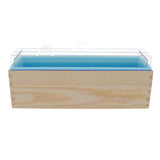Enakshi Rectangle Divided Silicone Soap Loaf Mold with Wooden Box DIY 1.2KG Blue | Crafts | Home Arts & Crafts | Candle Making &