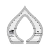 Creative Grids Machine Quilting Tool Taj CGRQTA5 Made in USA, NonSlip Grip Acrylic Quilting & Sewing Template Ruler for F