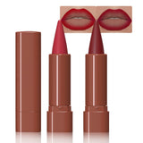 BINGBRUSH 2-in-1 Gradient Lip Liner & Lipstick Combo,2Pcs Matte Longwear Waterproof Lip Pencil with Cone Tip,Smudge Proof Crayon