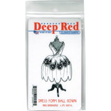Deep Red Stamps Dress Form Ball Gown Rubber Cling Stamp 1.6 x 3.2 inches