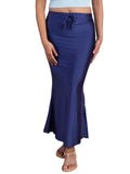 NYKD Everyday Saree Petticoat for Women - Shapewear with Drawstring, Side Slit, Mermaid Cut - Saree Shapewear, NYOE01, NAVY, XL,