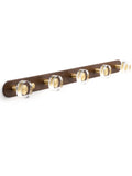 JIASENBAO 1 Pack Crystal Coat Rack Wall Mounted Wood Towel Hooks for Bathrooms Wall Hooks for Hanging Robe Coat Hooks Kitchen De