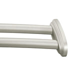 Moen Brushed Nickel Adjustable 57 to 60inch Stainless Steel Double Curved Shower Curtain Rod, Wall Mounted with Fixed Brackets,