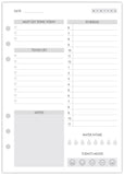(Set of 90 Sheets) A5 To Do List Refill Paper, Undated Daily Schedule, Day Priorities, Notes and Water Tracker, 6-Hole Punches,