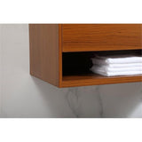 Elegant Decor Roman 40 Aluminum Alloy Mdf Single Bathroom Vanity In Teak