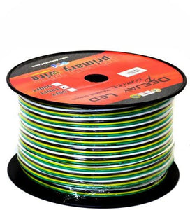 100-Foot 4-Conductor 16 Gauge Primary Stranded Cable Ideal For Accessory Hookup