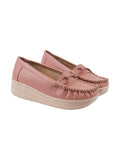 Shoetopia Bow Detailed Cream Loafers For Women & Gilrs /Eu40,Peach,7,B0F6TV9TT9