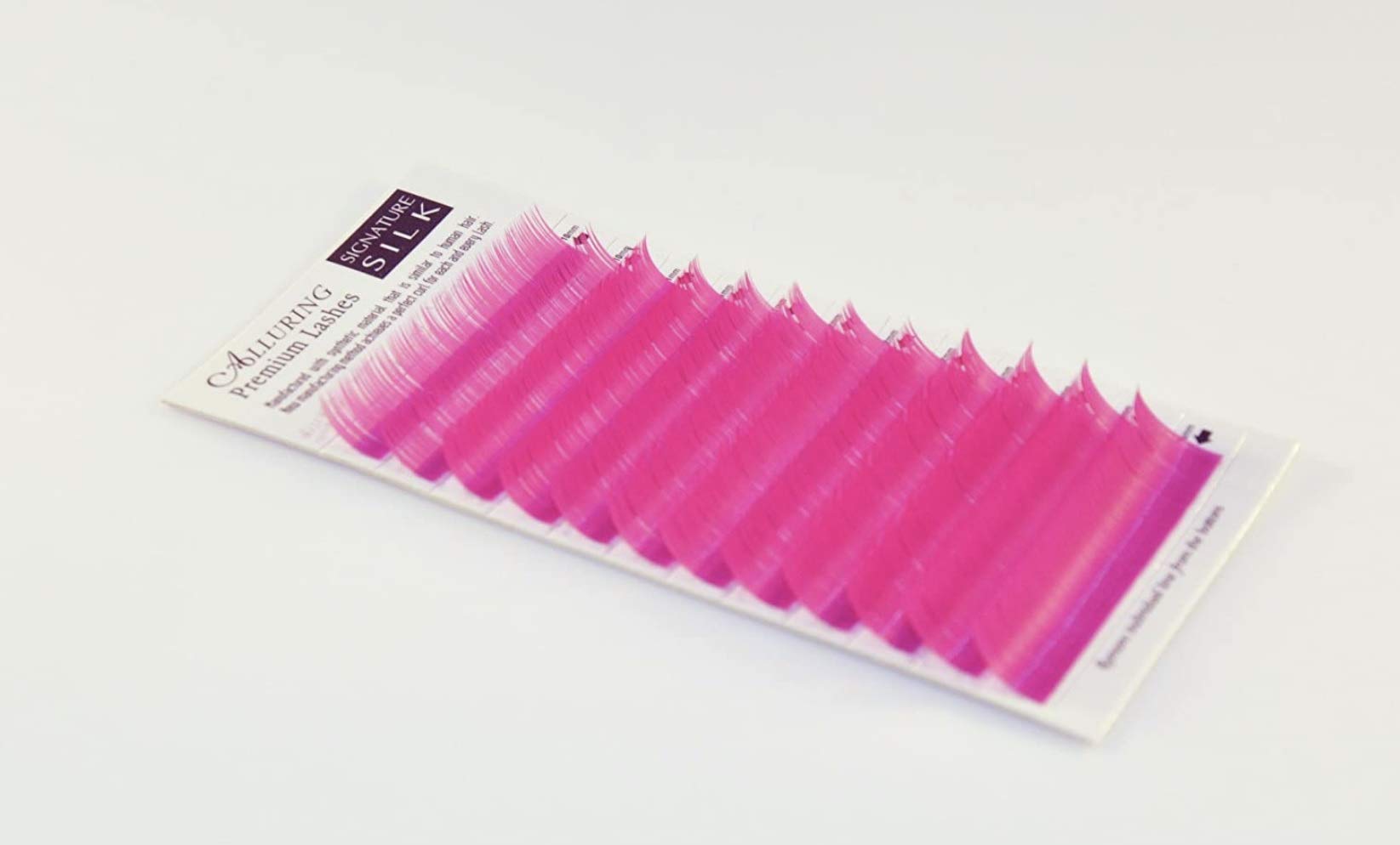 Alluring Mixed Size Color Lashes for Eyelash Extenions C curl 0.07mm Mix (10mm to 14mm) Magenta