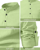 Bellstone Men'S Cotton Blend Solid Regular Dress Shirt (Kurta800_Combo_Light Green_Maroon_Xl_Lighr Lighr Green - Maroon 2Xl