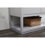 Elegant Decor Larkin 42 Solid Wood Mdf Single Bathroom Vanity In Gray