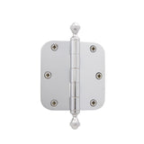 Grandeur Hardware 824305 3.5 Acorn Tip Residential Hinge with 5/8 Radius Corners in Bright Chrome