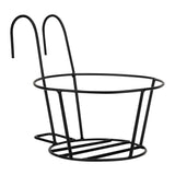 Sunbird Balcony Hanging Flower Rack Railing Planter Holders Round Iron Hanging Fence Pot Basket, Over The Rail Indoor Outdoor Pl