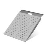 24 L x 29 Shed Ramp for Lawn Equipment, 750 LBS Portable Threshold Loading, Supporting Anti-Slip Ramp with Punch Plate Surface f