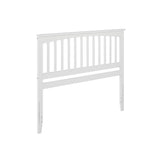 AFI, Mission King Solid Wood Headboard with Attachable Charger, White