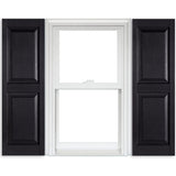 Polaris Vinyl Raised Panel Shutters (1 Pair) - 002 Black - 15 Inch x 39 Inch