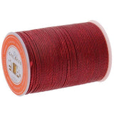 ATORSE 2x0.8mm Round Polyester Waxed Thread Sewing Stitching DIY Craft Deep Red
