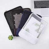 Femorra A4 Mesh Zip File Folder Transparent Nylon Document Storage Pouch For Papers, Certificates, Files & Notebooks | Waterpr
