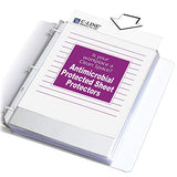 C-Line Clear Top-Loading Heavyweight Antimicrobial Poly Sheet Protectors, 8.5 X 11 Inches, 100 Per Box (62033)