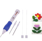 Punch Needle Set For Embroidery, 3 Sizes Punch Needle Kit With Needle Threader&Embroidery Pen,Embroidery Sewing Craft Tools For 
