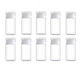 Onwon 10 Pcs 30 ml/1 oz Empty Plastic Sample Travel Size Plastic Empty Squeeze Bottle Container Jar Pot Vial with Flip Lid Perfe