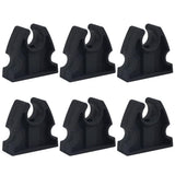 UPTTHOW 6Pcs Rubber Pole Light Storage Clips for Boat to Hold 3/4 Inches Poles, Versatile Black Clips for Marine Organization Bo