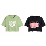 Toplot Tops For Women || Western Tops For Woman Stylish || Crop T-Shirt Western Pack Of 2 (Combo-Top-5256-Pst-Blk-Xs),Pista-Black,,B0F6NH8LWP