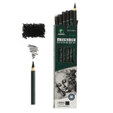 Maries Artist Charcoal Pencil 12 Piece Set, Extra-Soft Black Paper Handle Charcoal Pencils for Drawing and Sketching