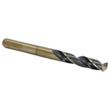 Drill America 35/64 Reduced Shank High Speed Steel Black & Gold Contractor Drill Bit with 3-Flat 1/2 Shank, KFD3F Series
