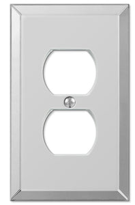 Amerelle 66D Mirror Wallplate, 1 Duplex, Grey