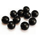 WLIANG 100 Pcs 20mm Black Wooden Beads, Unfinished Round Bulk Spacer Wood Beads for DIY Crafts, Garlands Farmhouse Decor, Jewelr