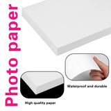 100 Sheets Photo Paper, 6 x 8 Premium Glossy Photo Paper Picture Paper 180 gsm Printer Brochure Paper Glossy, Office Supplie